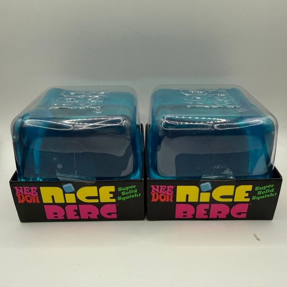 [2 PC] Schylling - NeeDoh Nice Berg: Blue *Viral* Authentic XL Squishy Toy